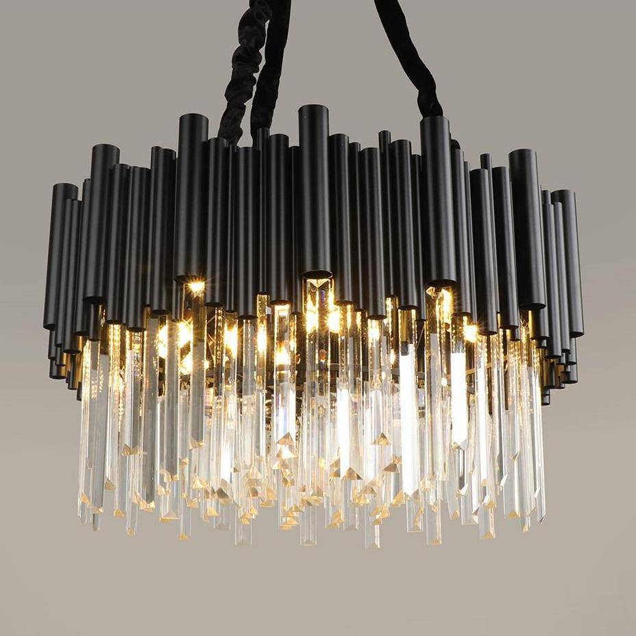 Black Crystal chandelier - Vale Bay for dining room view 8
