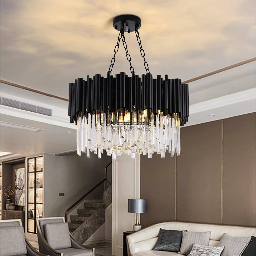Black Crystal chandelier - Vale Bay for dining room view 2