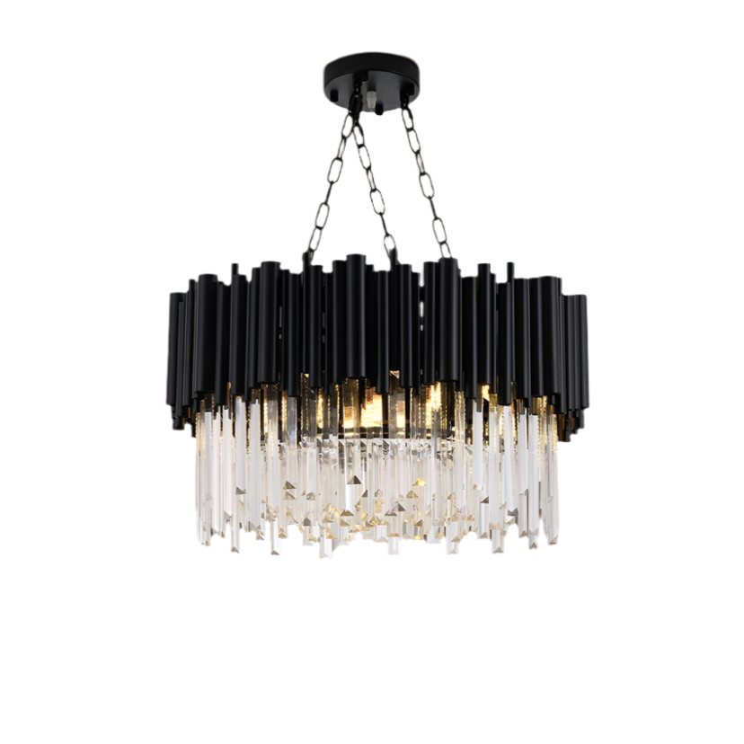 Black Crystal chandelier - Vale Bay for dining room view 10