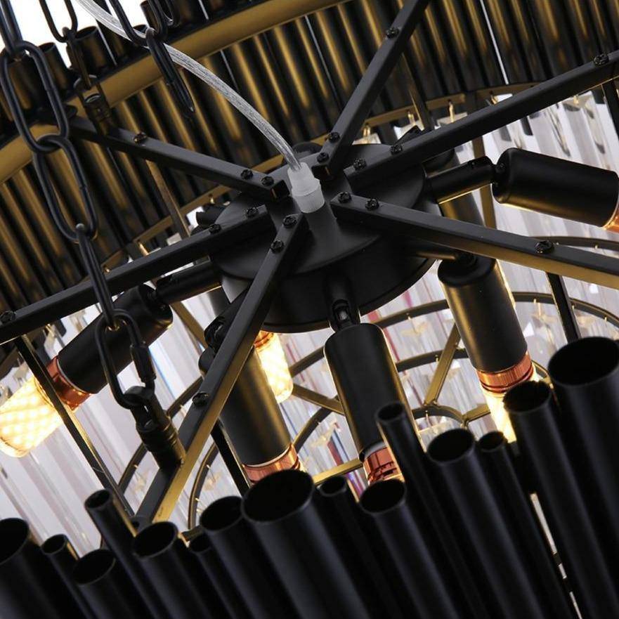 Black Crystal chandelier - Vale Bay for dining room view 6
