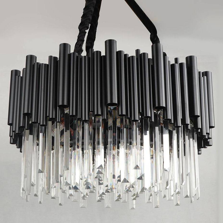 Black Crystal chandelier - Vale Bay for dining room view 9