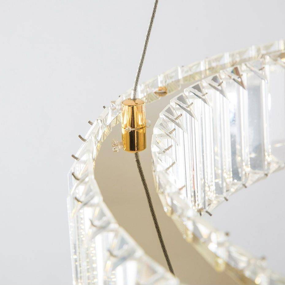 Crystal Round chandelier - Solene Bay for dining room view 5