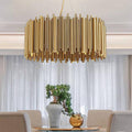 Steel chandelier - Jessa House for dining room view 1