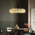 Clear Crystal Round chandelier - Hollis House for dining room view 1