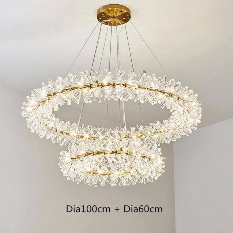 Crystal Round chandelier - Fiora House for dining room view 6