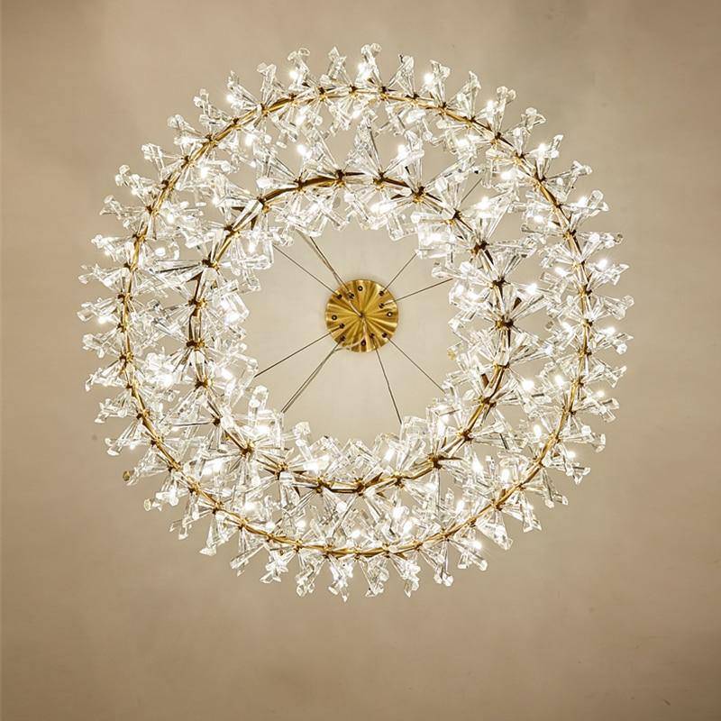Crystal Round chandelier - Fiora House for dining room view 8
