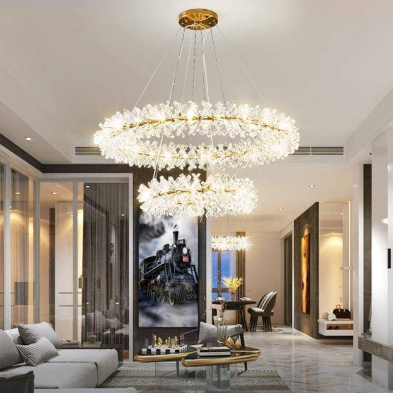 Crystal Round chandelier - Fiora House for dining room view 5