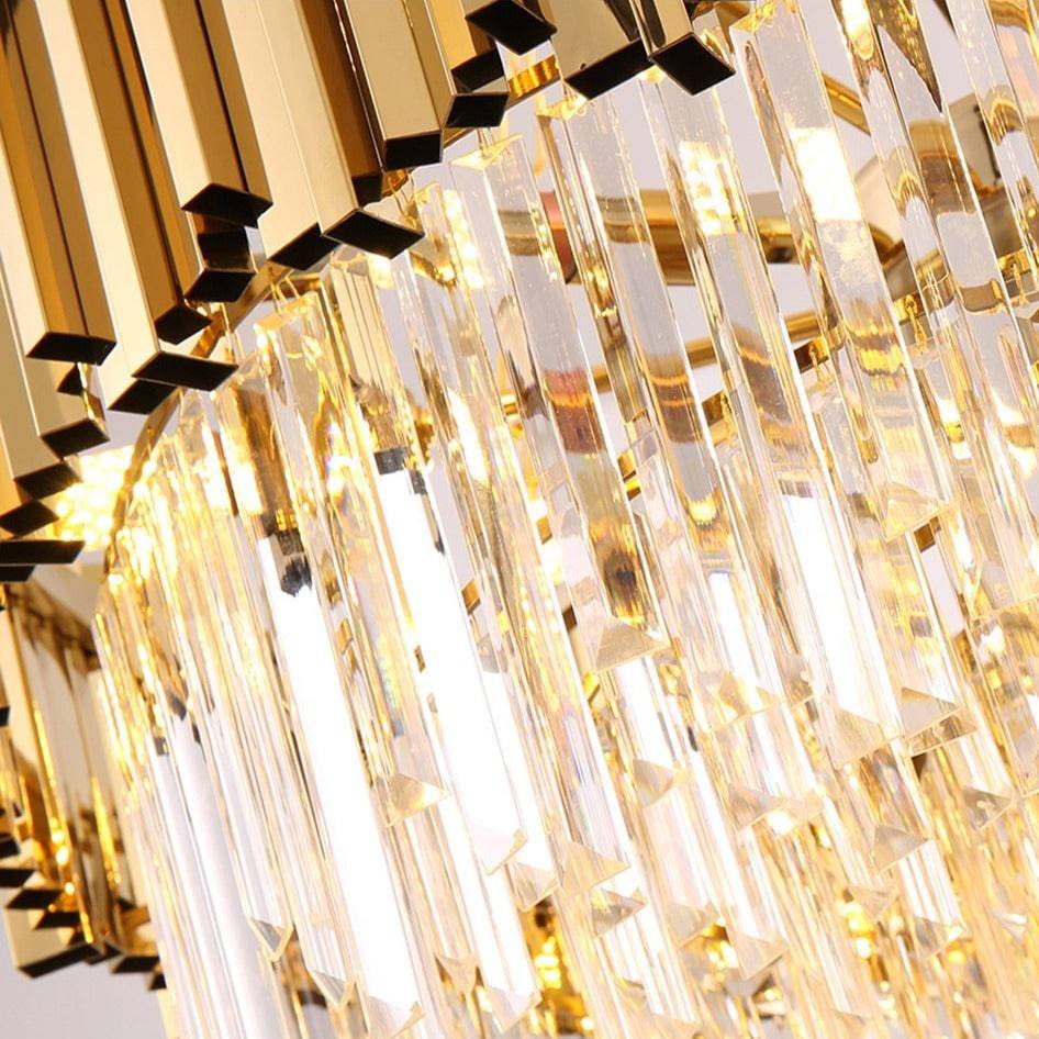 Gold Crystal Round chandelier - Arden Arc for dining room view 5