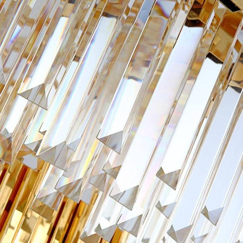 Gold Crystal Round chandelier - Arden Arc for dining room view 7
