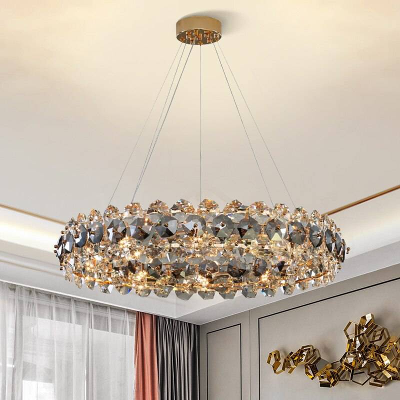 Clear Crystal chandelier - Petra Court for dining room view 1