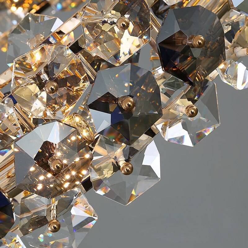 Clear Crystal chandelier - Petra Court for dining room view 4