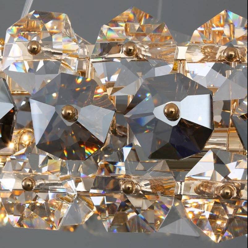 Clear Crystal chandelier - Petra Court for dining room view 5