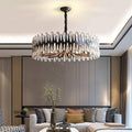 Black Crystal Linear chandelier - Dune Lane for dining room view 1