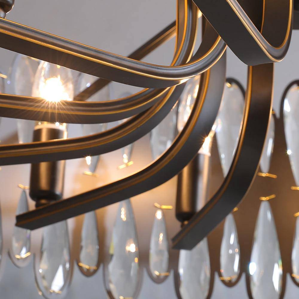 Black Crystal Linear chandelier - Dune Lane for dining room view 4