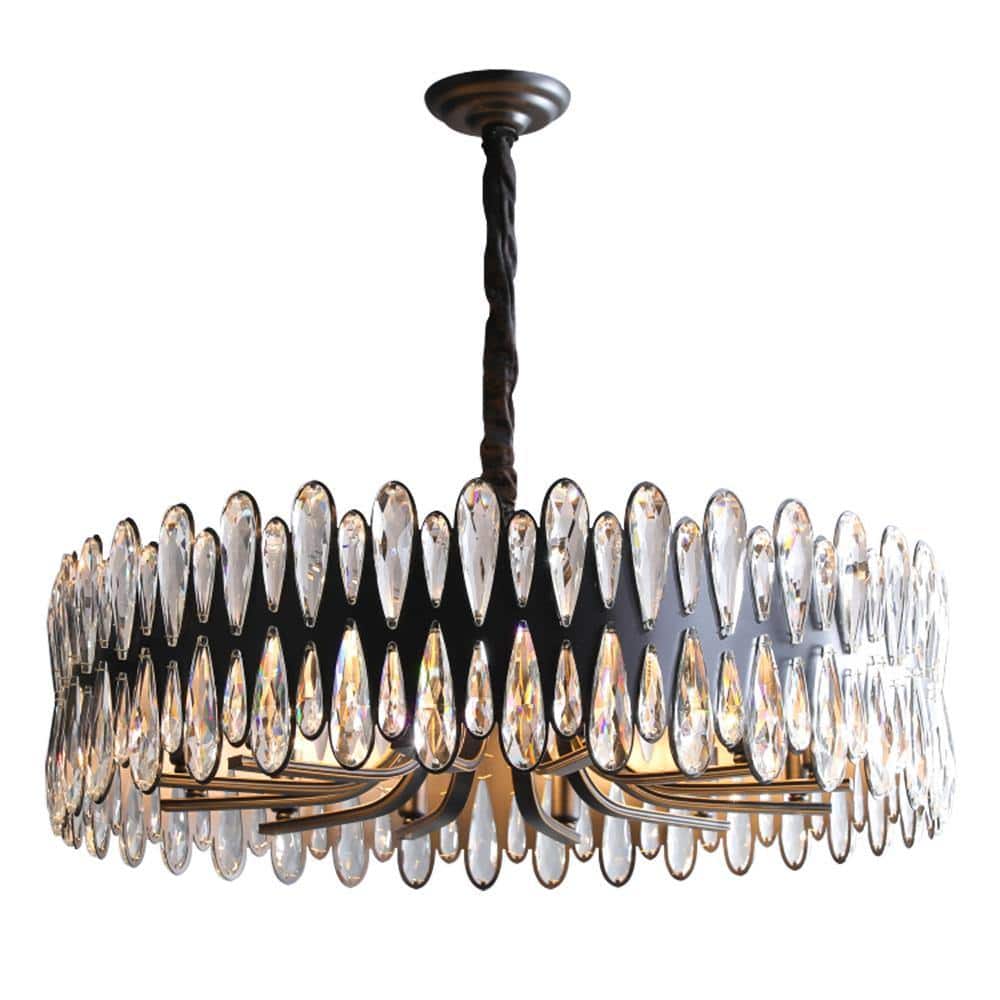 Black Crystal Linear chandelier - Dune Lane for dining room view 5