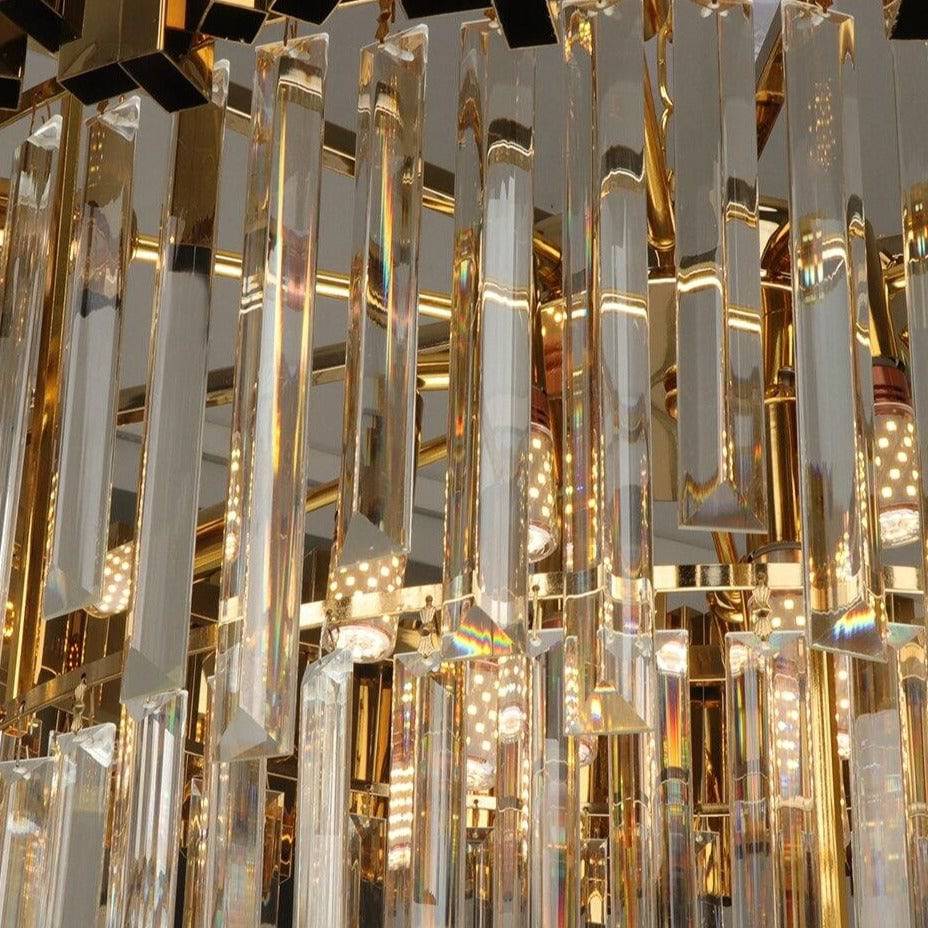 Clear Crystal Tiered chandelier - Iris House for dining room view 8