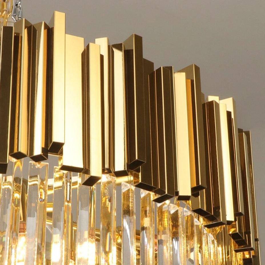 Clear Crystal Tiered chandelier - Iris House for dining room view 6