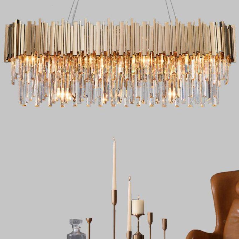 Clear Crystal chandelier - Paloma Court for dining room view 5