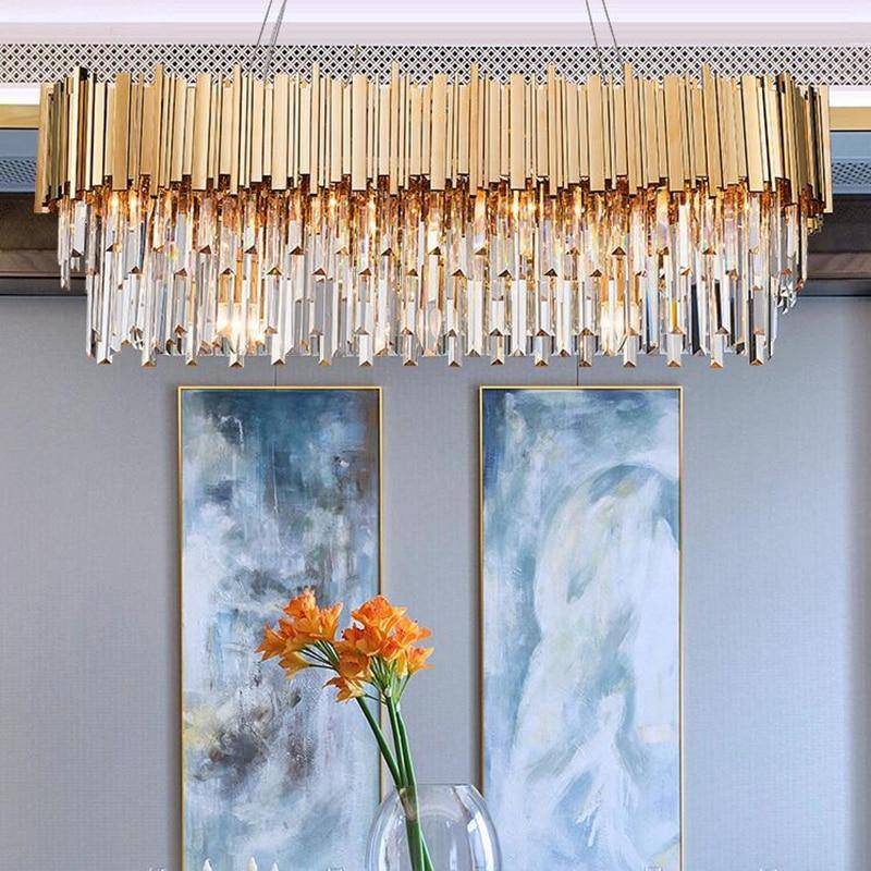 Clear Crystal chandelier - Paloma Court for dining room view 7