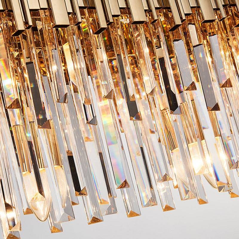 Clear Crystal Linear chandelier - Isla Lane for dining room view 7