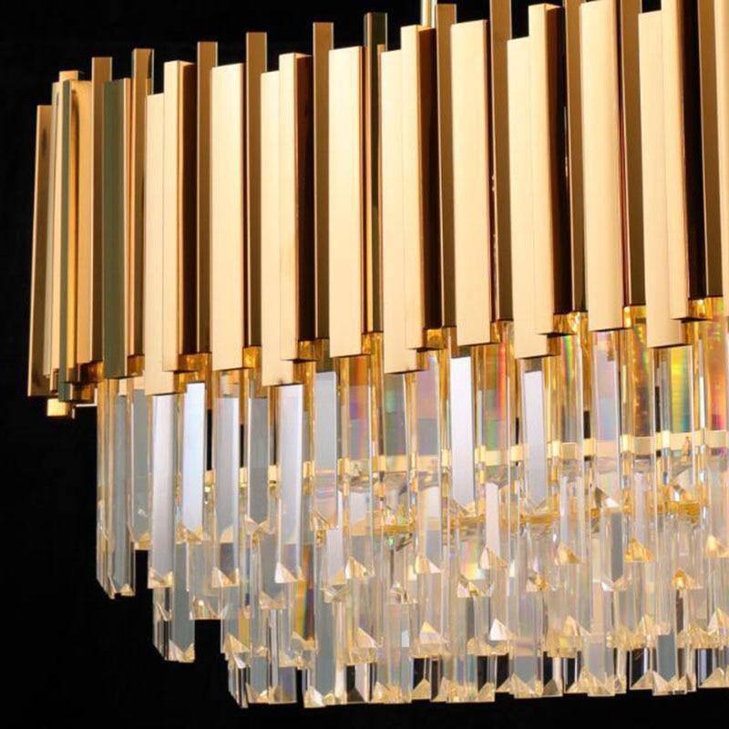 Clear Crystal Linear chandelier - Isla Lane for dining room view 8