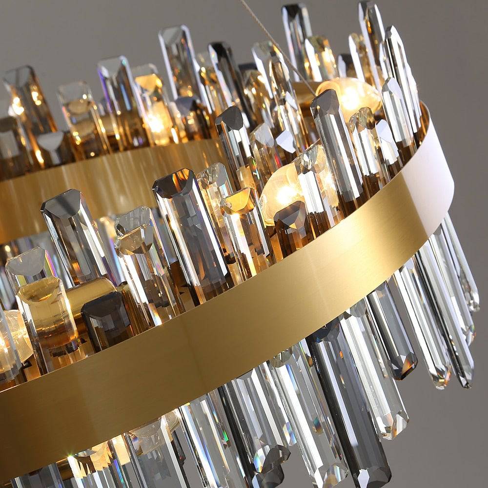 Clear Crystal Round chandelier - Aurelia Bay for dining room view 4