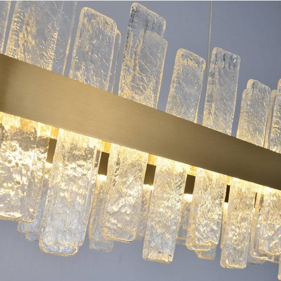 Gold Glass chandelier - Lyra Lane for dining room view 6