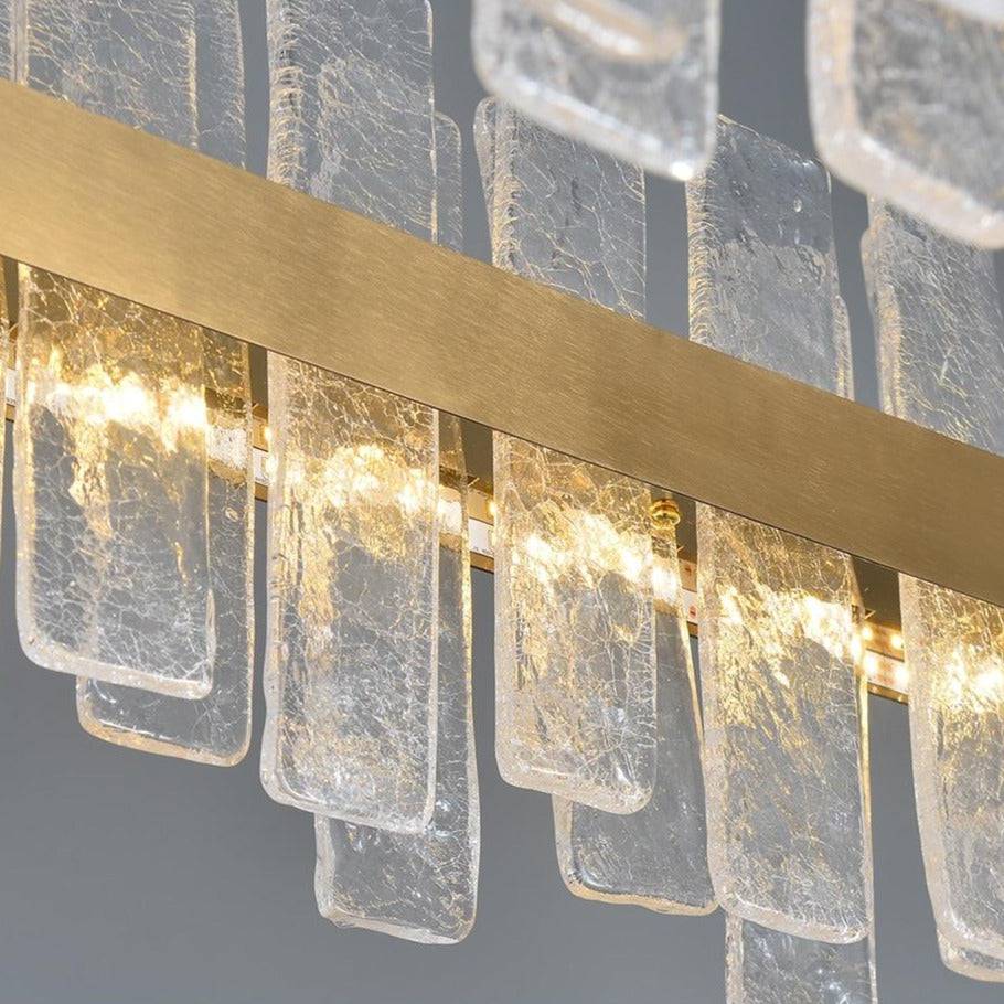 Gold Glass chandelier - Lyra Lane for dining room view 7