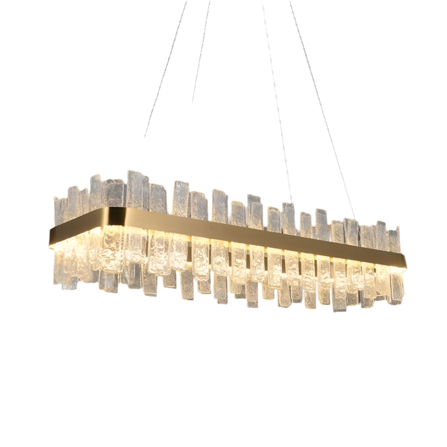 Gold Glass chandelier - Lyra Lane for dining room view 8