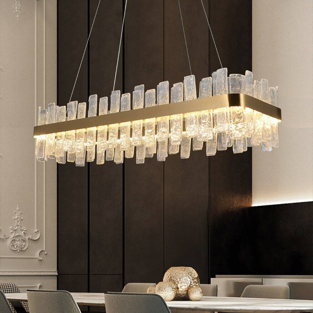 Gold Glass chandelier - Lyra Lane for dining room view 5