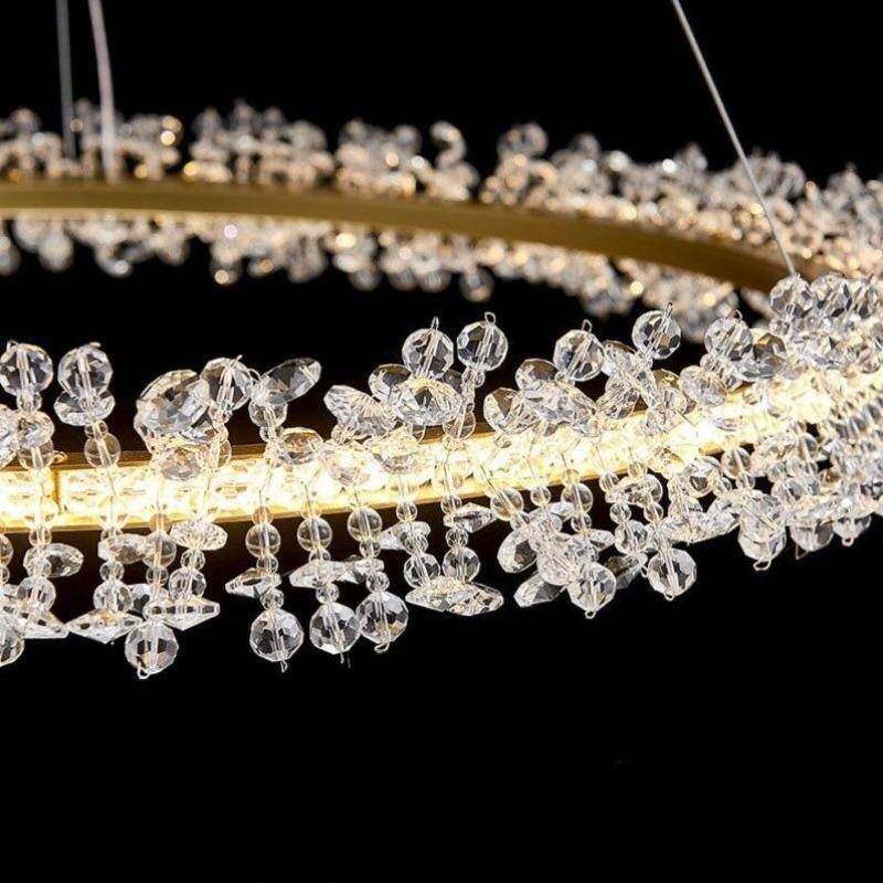 Chrome Crystal Round chandelier - Nico Court for dining room view 6