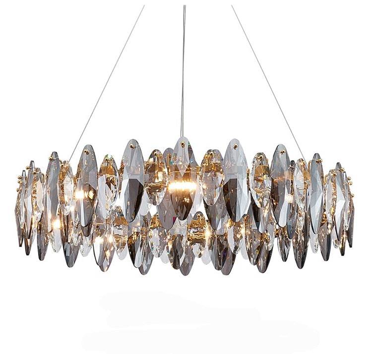 Polished Crystal Round chandelier - Siena House for dining room view 8