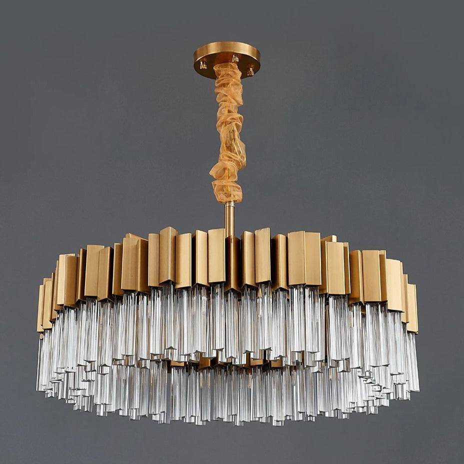 Clear Crystal Round chandelier - Alden House for dining room view 6