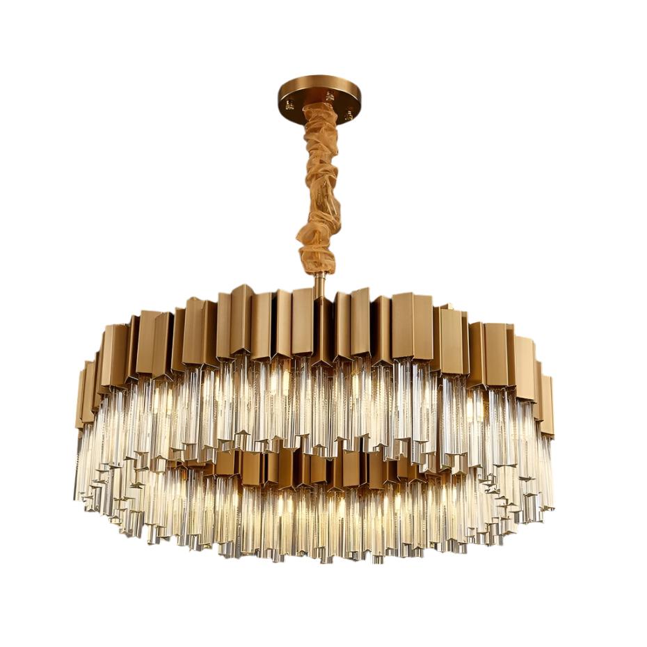 Clear Crystal Round chandelier - Alden House for dining room view 7