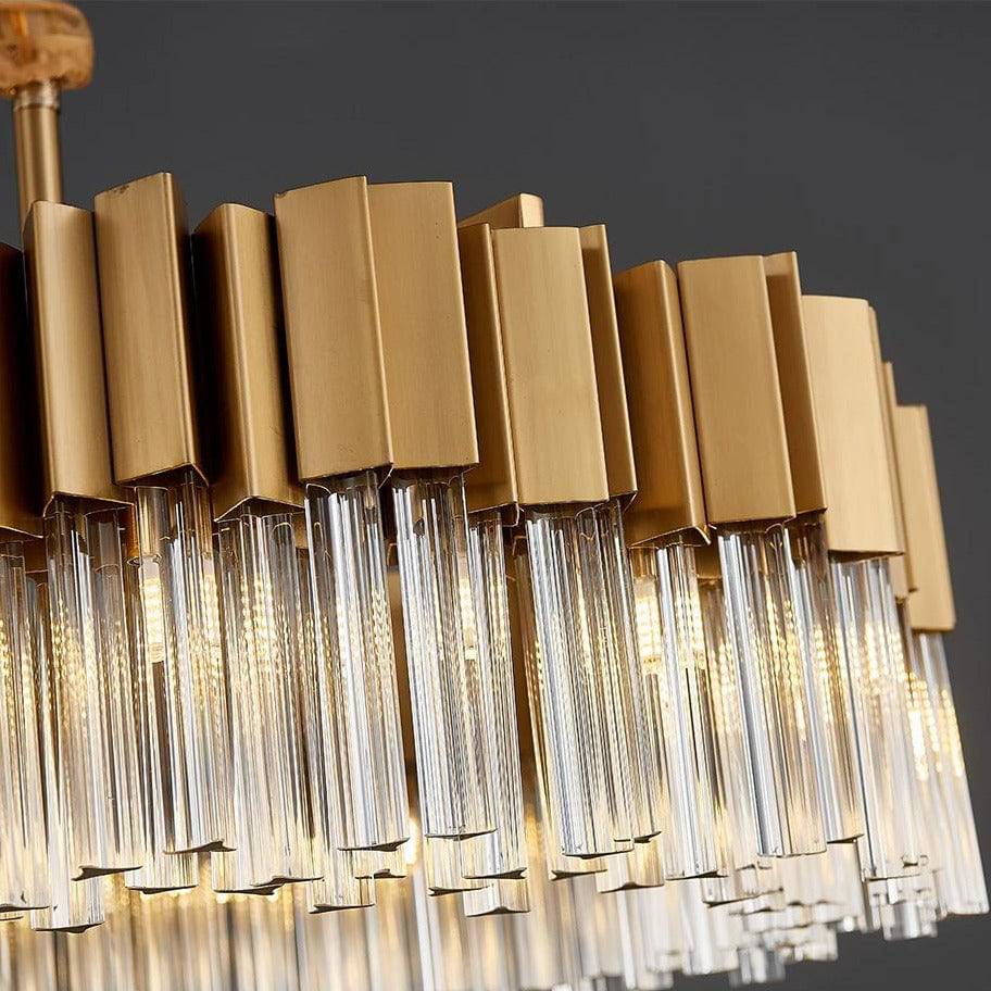 Clear Crystal chandelier - Viola Court for dining room view 4