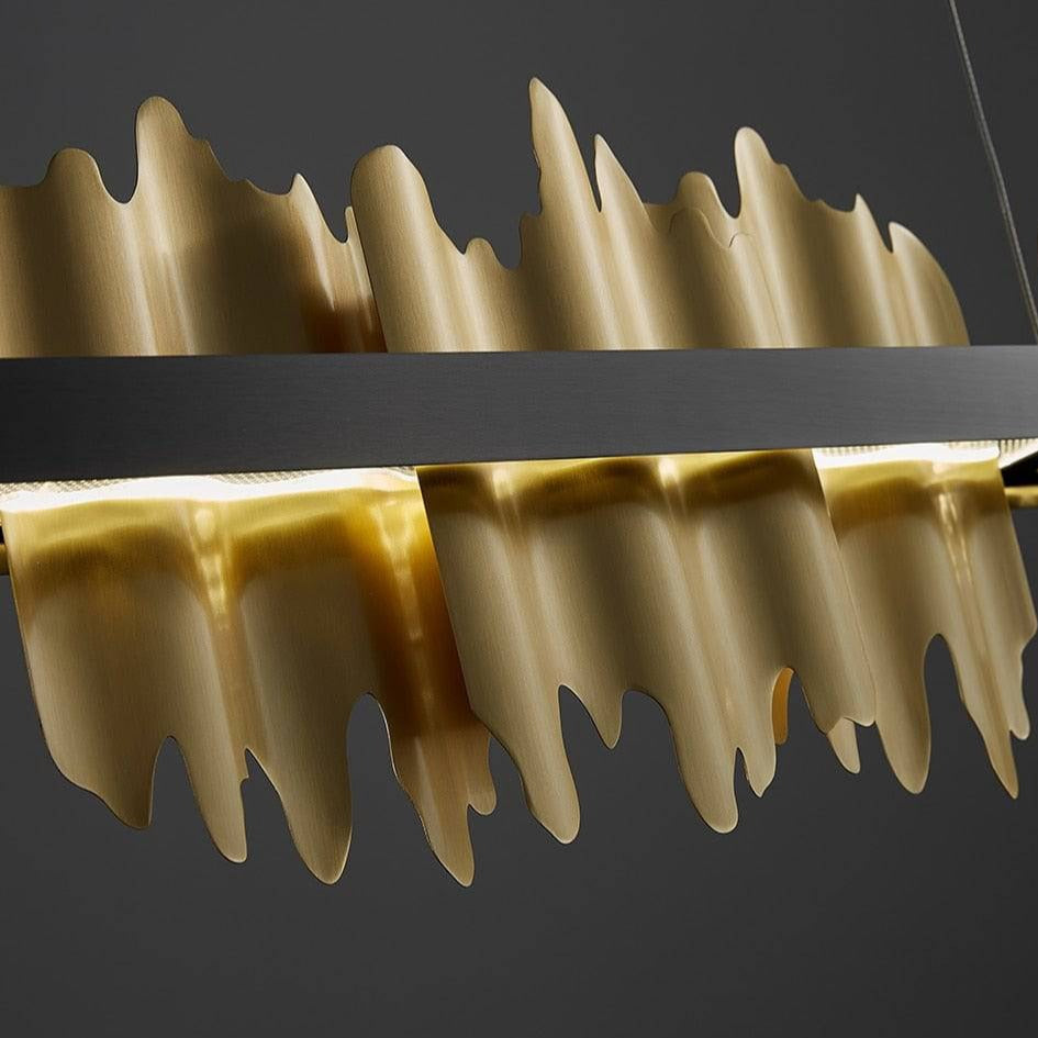 Brass Brass Round chandelier - Tessa Court for dining room view 4