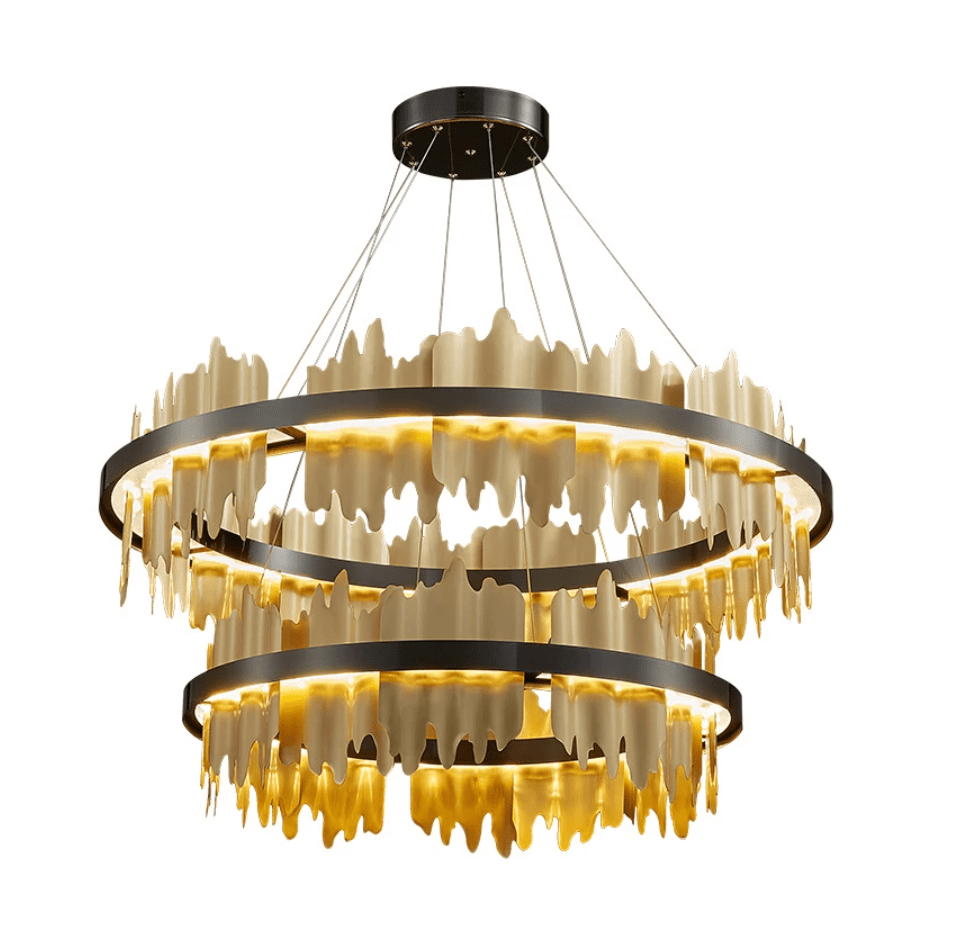 Brass Brass Tiered chandelier - Vesper House for dining room view 8