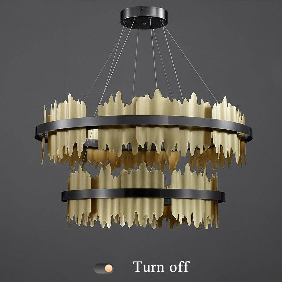 Brass Brass Tiered chandelier - Vesper House for dining room view 7