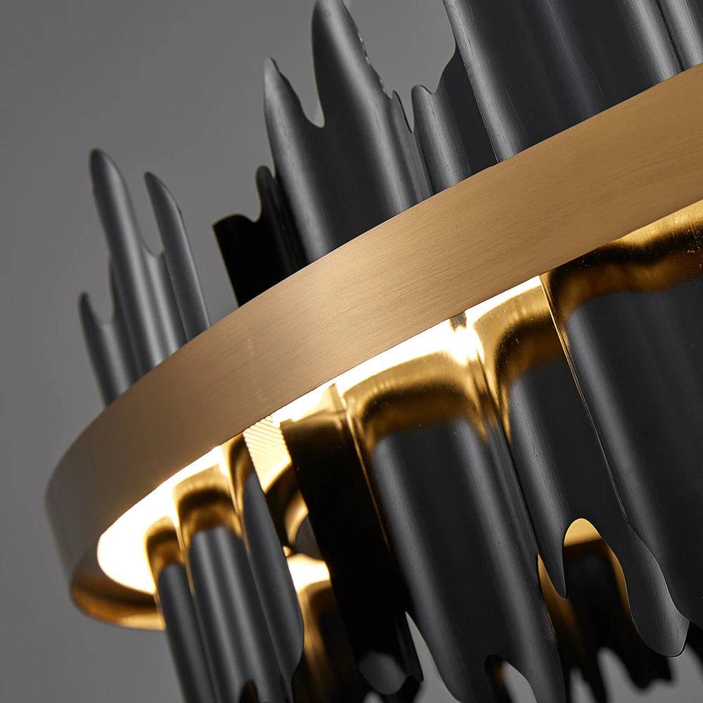 Brass Crystal Tiered chandelier - Kaia House for dining room view 3