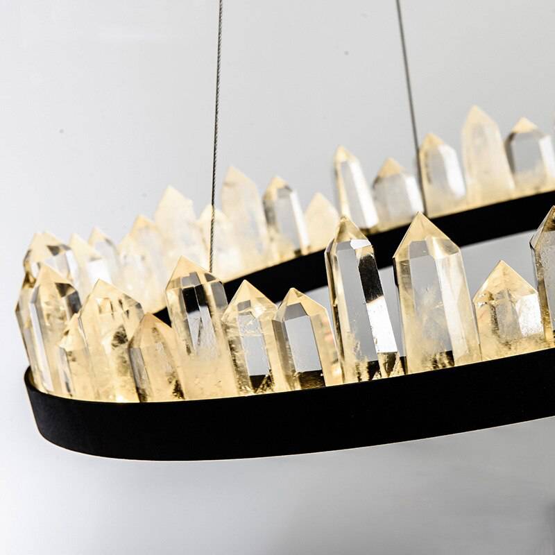Black Crystal chandelier - Greer Bay for dining room view 5