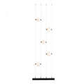 Abacus Pendant, 5-Light, Standard height, LED, Natural Iron, Abacus Opal Glass, 5.5"W (289520-LED-STND-20-GG0668 5C_2EW)