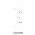 Aerial Pendant, 5-Light, Short Height, Black, Frosted Glass, 47.5"W (137865-SKT-SHRT-10-FD0626 4RY9H9)