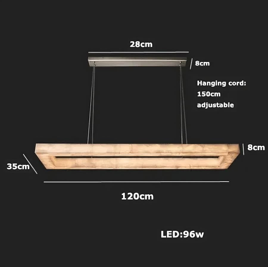 Natural Steel Linear chandelier - Verona Bay for dining room view 7