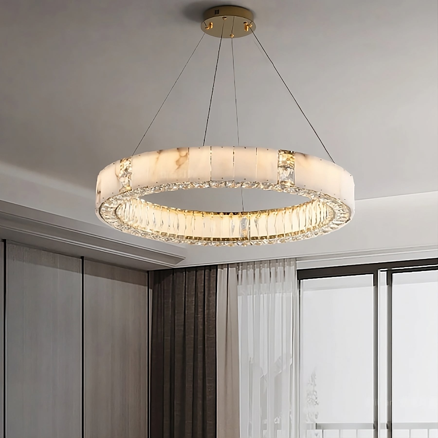 Clear Crystal chandelier - Orion House for dining room view 12