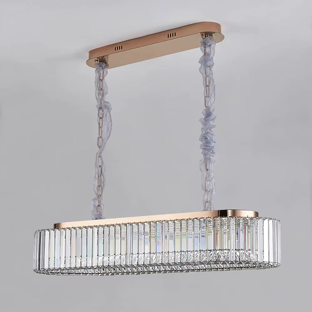 White Crystal chandelier - Siena Bay for dining room view 4