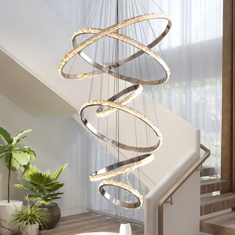 Clear Crystal Tiered chandelier - Livia Lane for dining room view 2