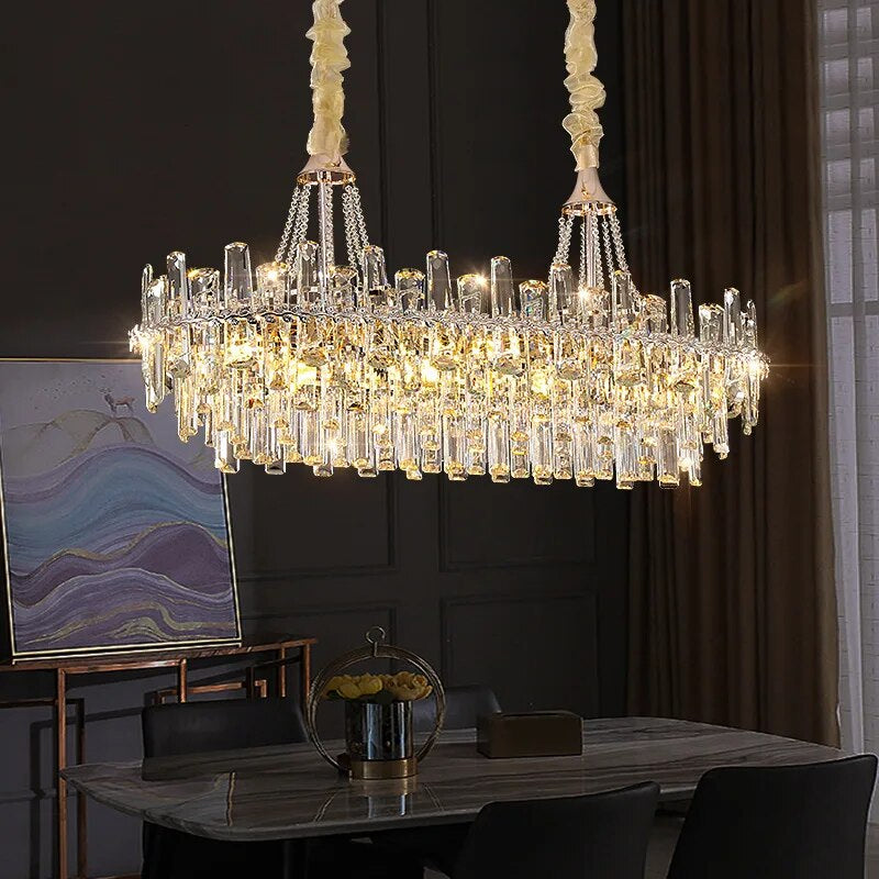 Clear Crystal chandelier - Selene Lane for dining room view 2
