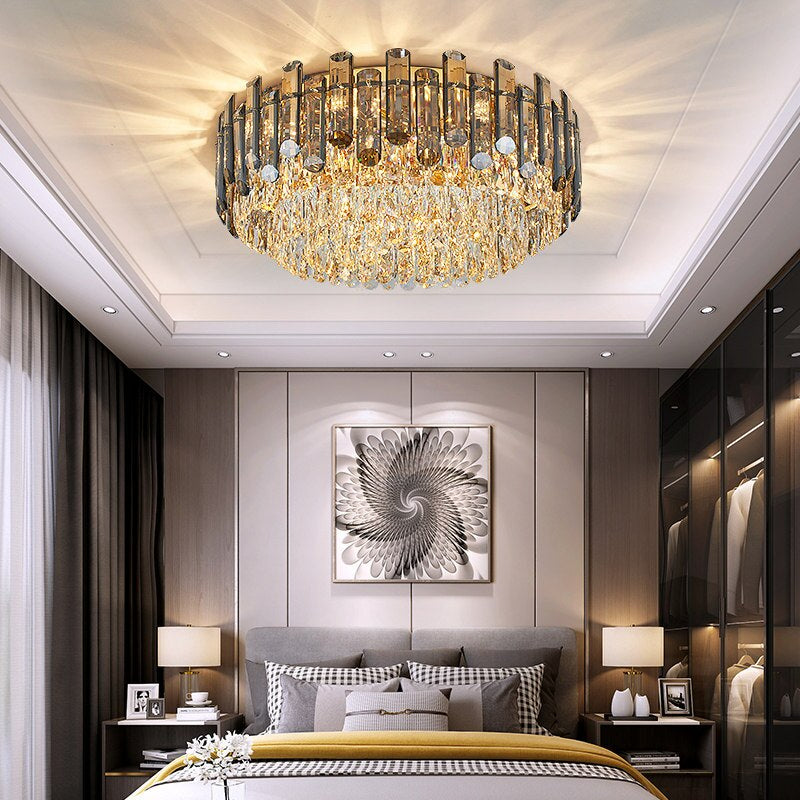 Clear Crystal Round chandelier - Fiora Bay for dining room view 1