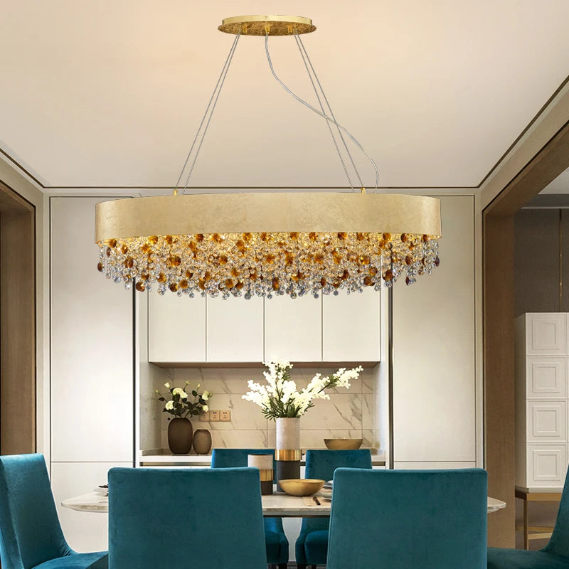 Clear Crystal chandelier - Eden Lane for dining room view 2