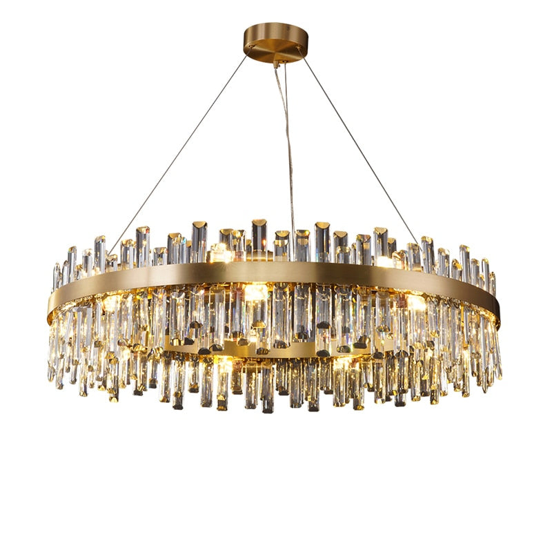 Clear Crystal Round chandelier - Aurelia Bay for dining room view 6